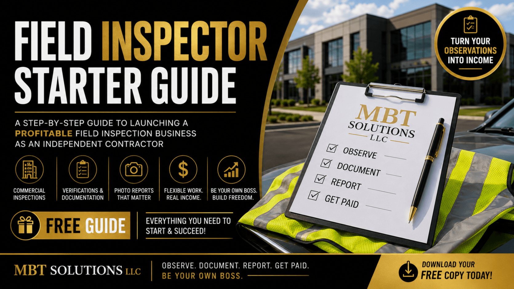 FREE! Get My Field Inspector Starter Guide Now! 