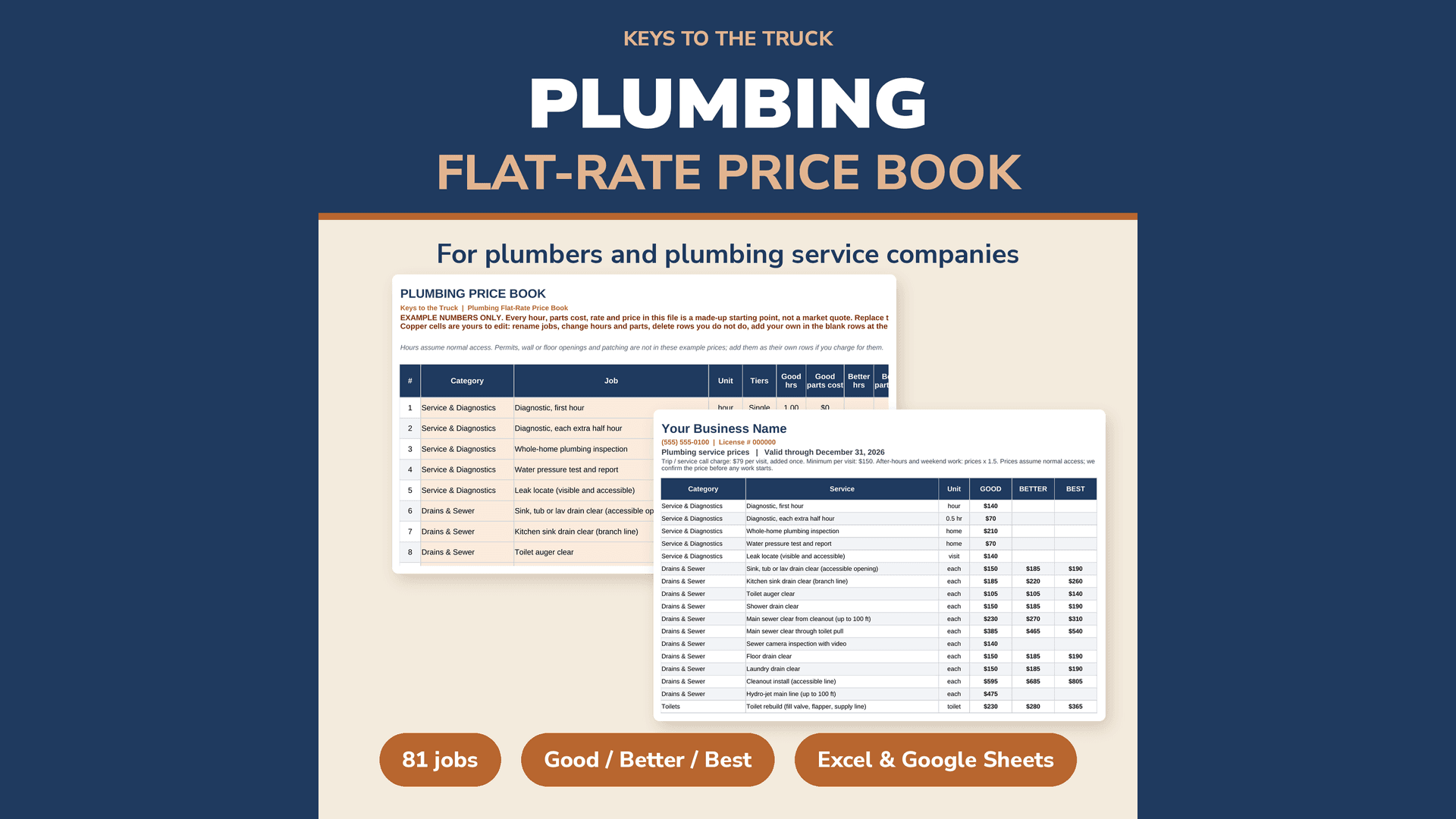 Plumbing Flat-Rate Price Book