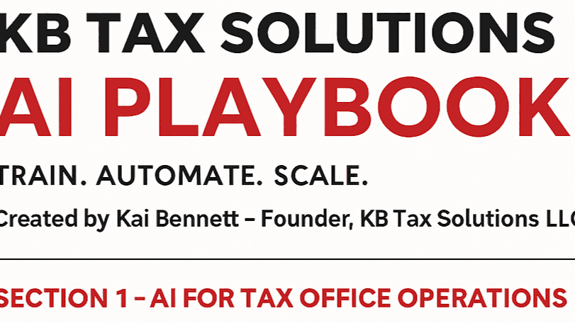 KB TAX SOLUTIONS — AI PLAYBOOK