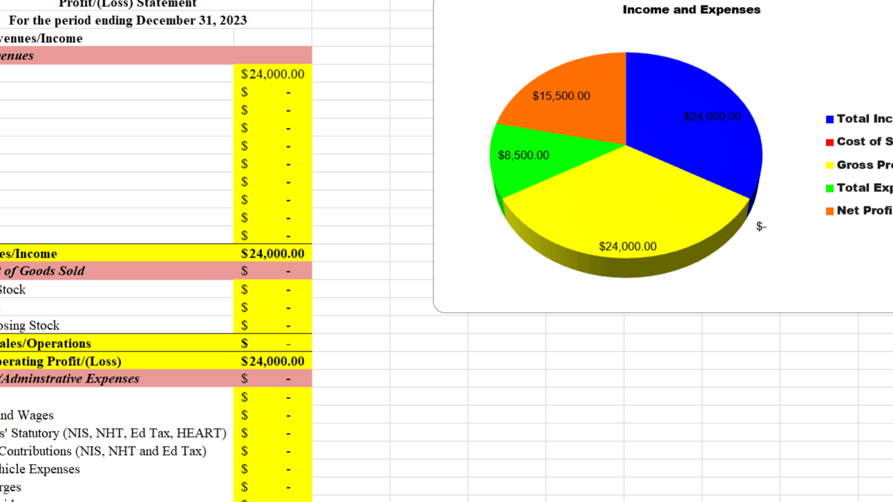 Profit & Flow™ Income Tracker