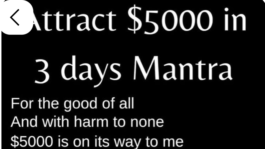Attract 5,000 dollars Mantra