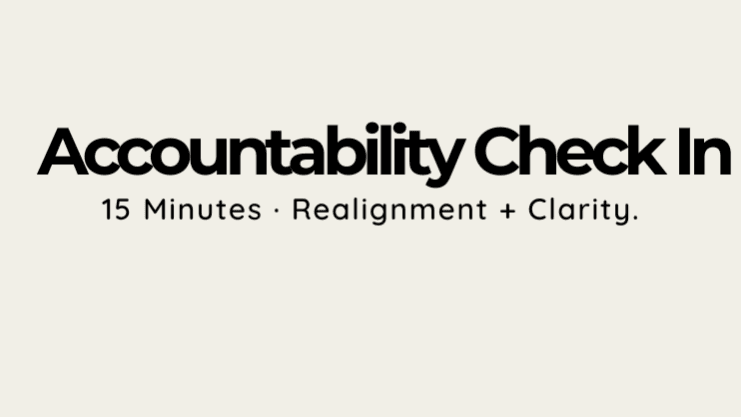 PREVIOUS CLIENT-Figure It Out-15 minute Check In