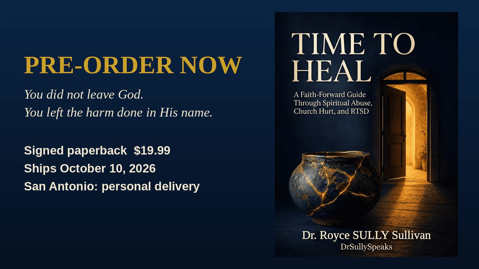 TIME TO HEAL — Signed Paperback (Pre-Order)