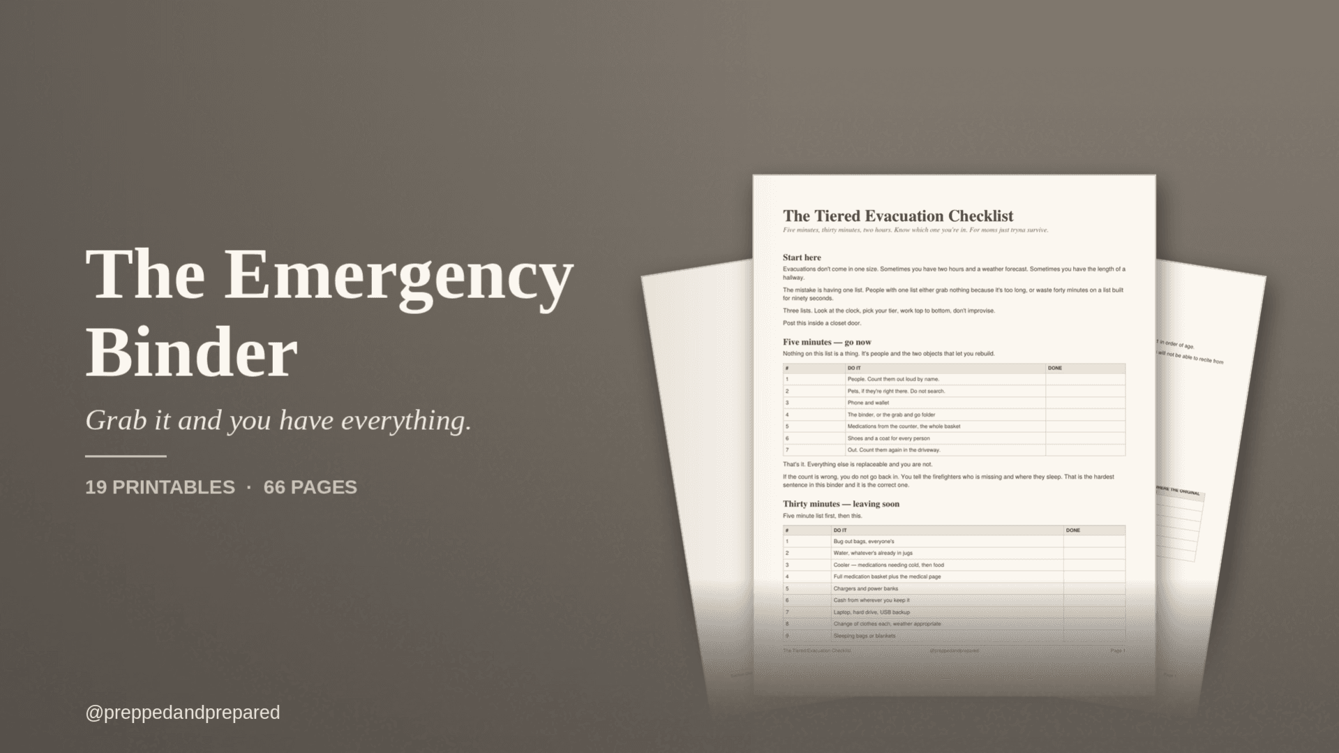 The Emergency Binder 