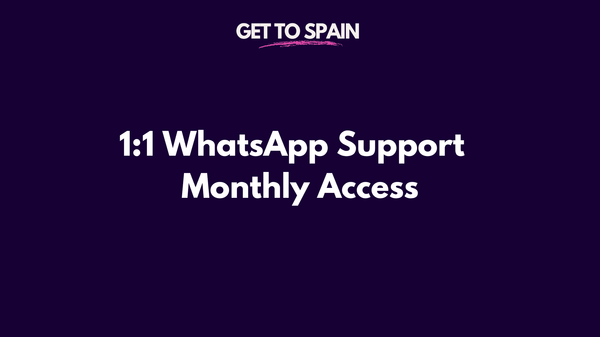 1:1 WhatsApp Support – Monthly Access