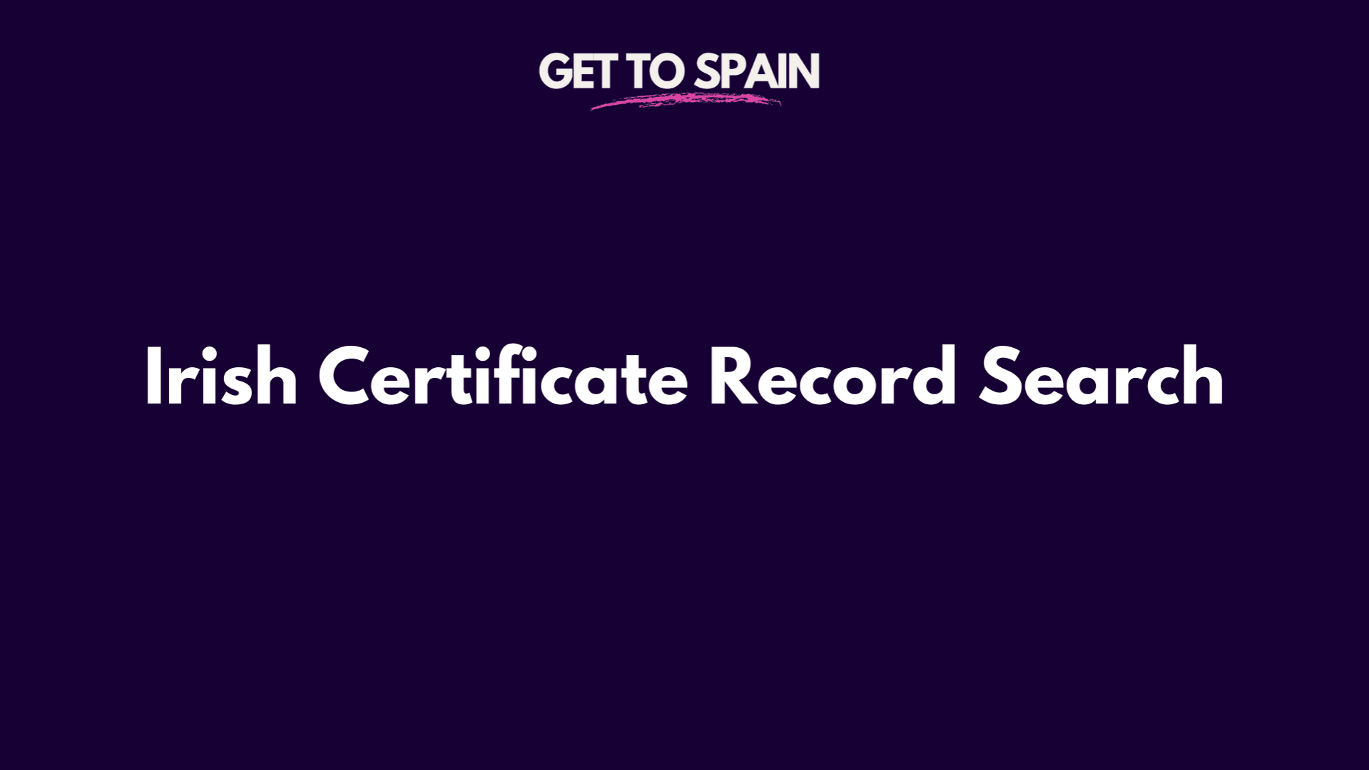 Irish Certificate Record Search