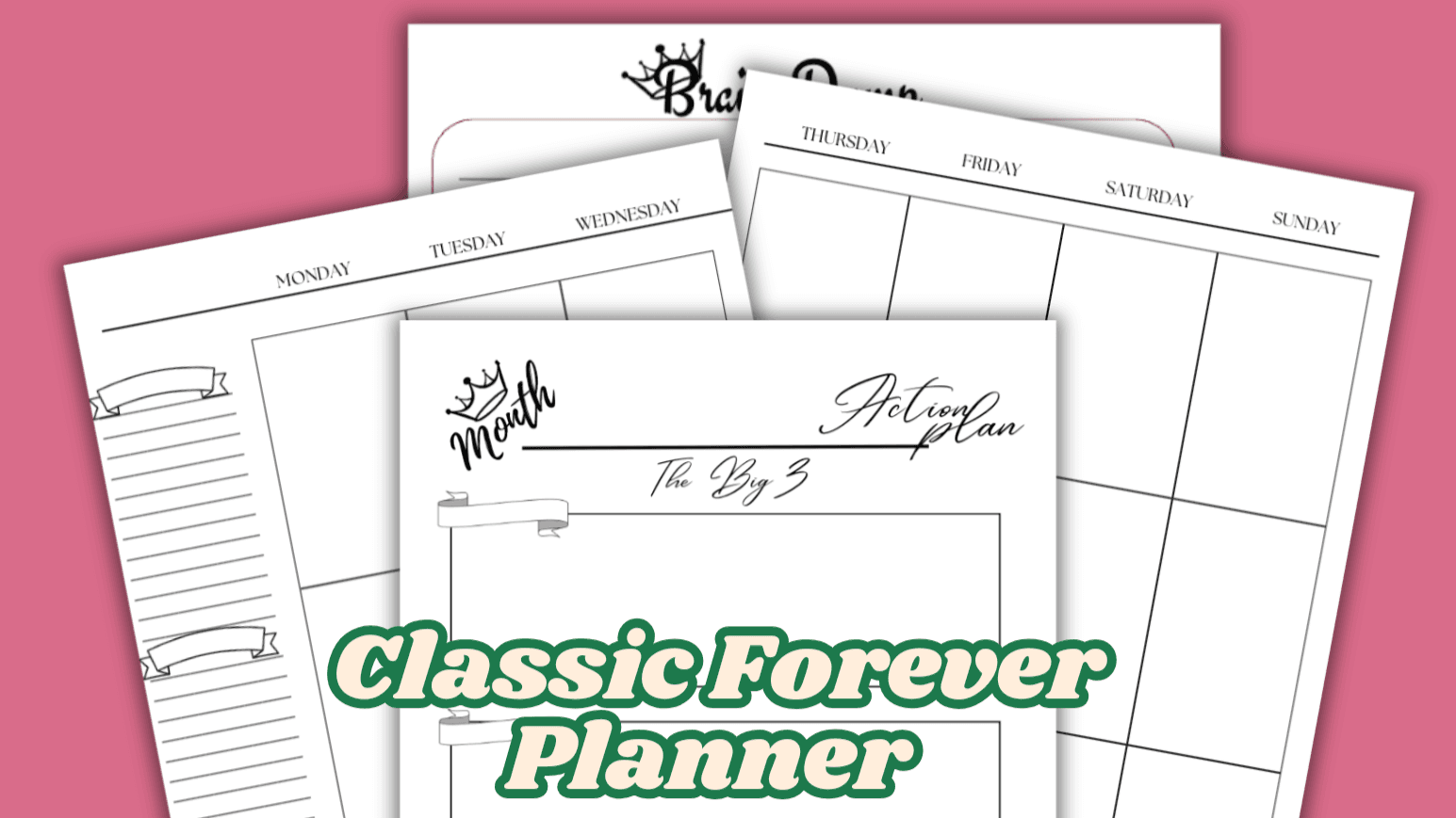 Forever Monthly Planner Printable 