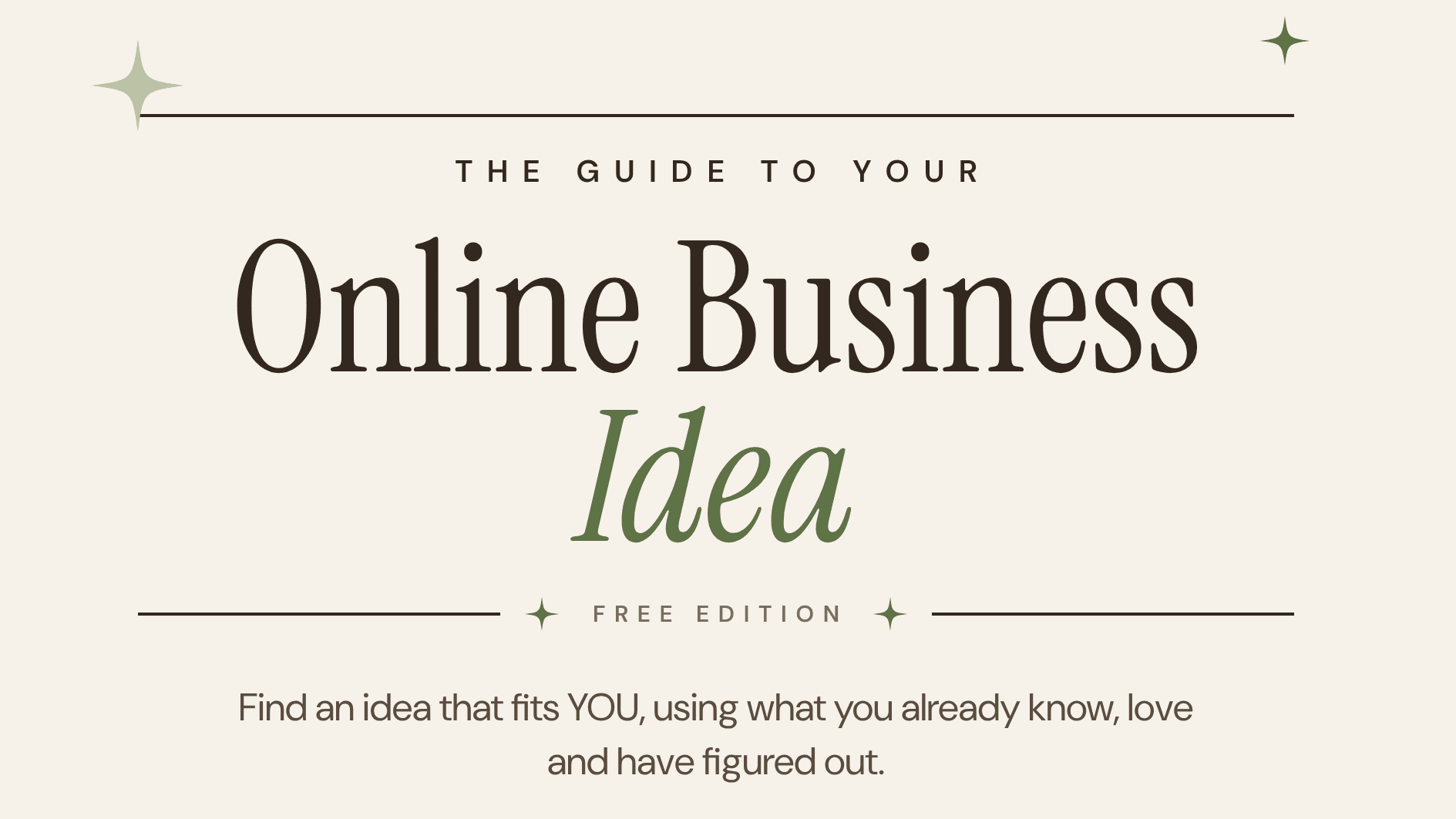 Find Your Online Business Idea