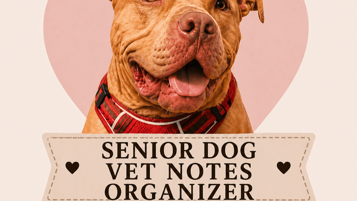 Senior Dog Vet Notes Organizer