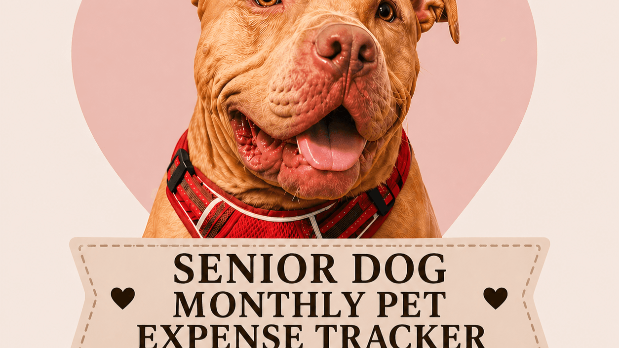Senior Dog Monthly Expense Tracker