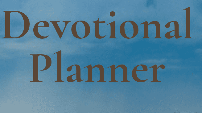 devotional planner 
