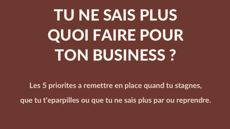 5 priorités business 