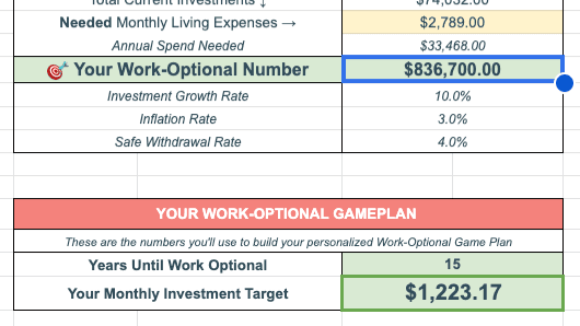 Work-Optional Calculator + Playbook 