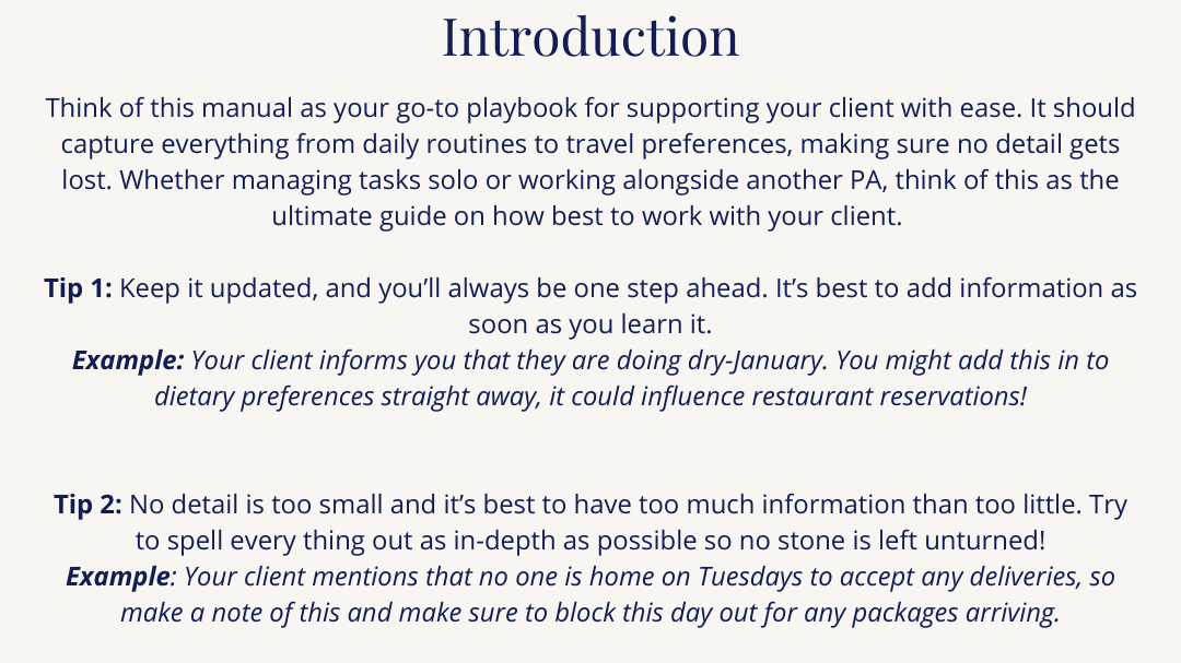 Client Handbook Template