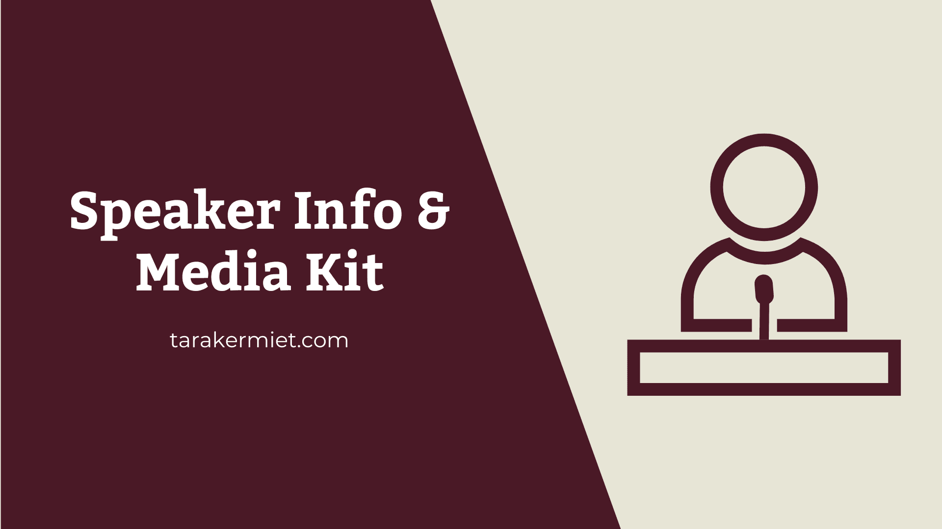 Speaker Info & Media Kit