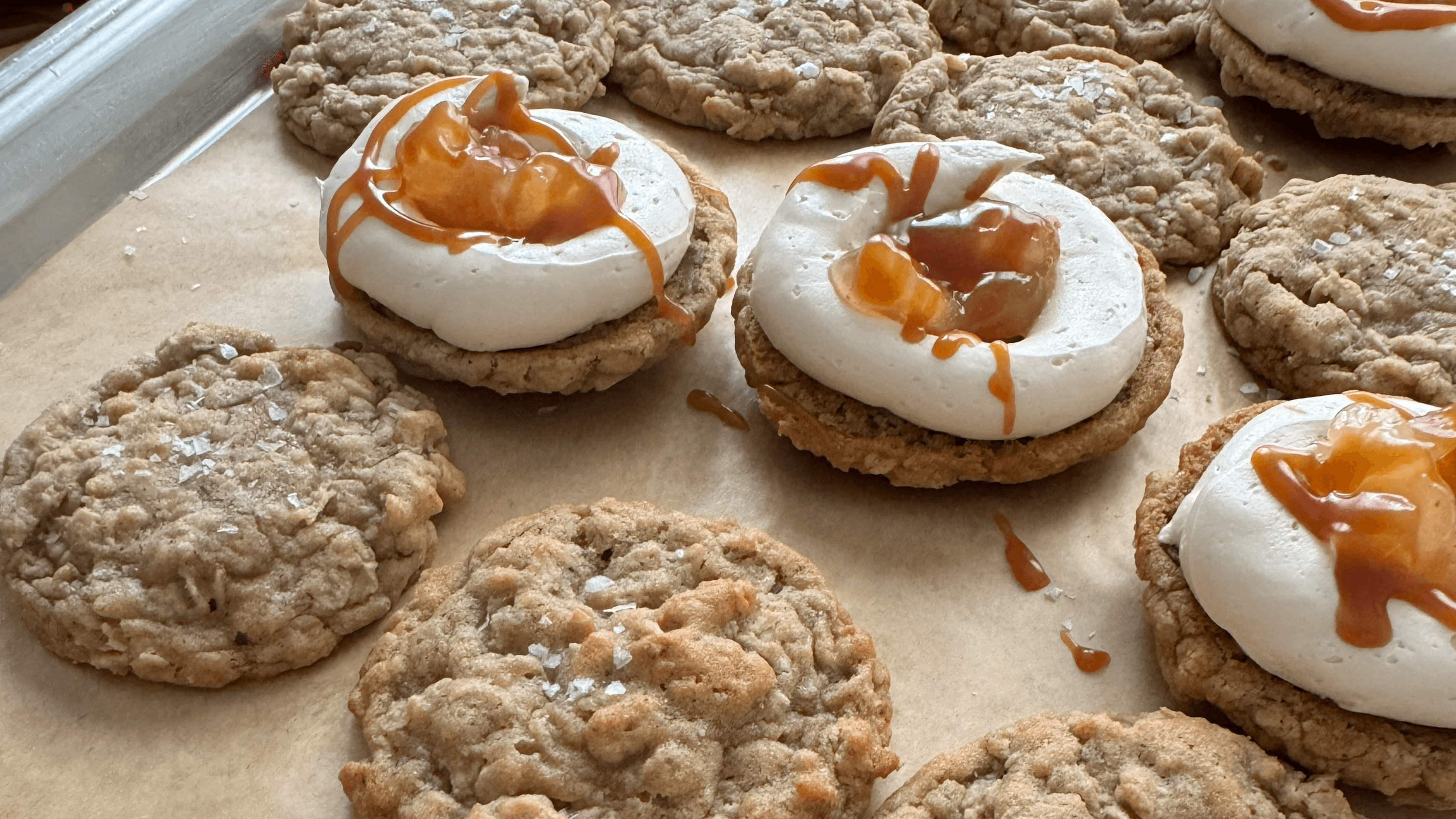 Caramel Apple Oatmeal Creme Pie