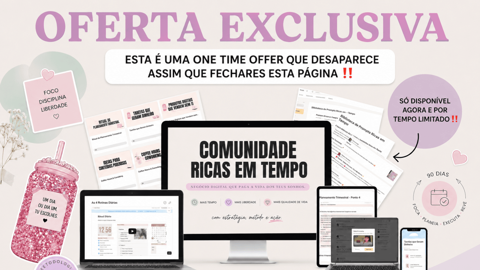 Comunidade Ricas em Tempo (ONE TIME OFFER)