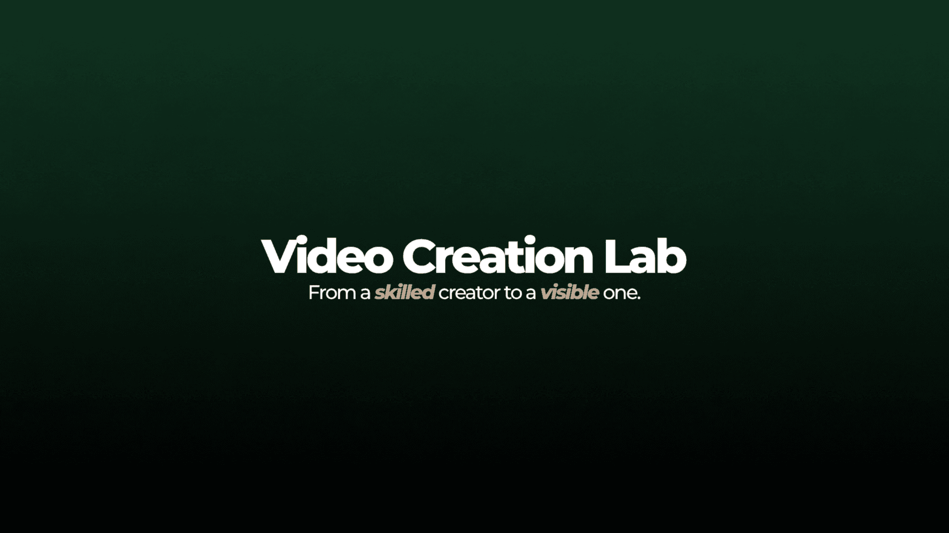 Video Creation Lab