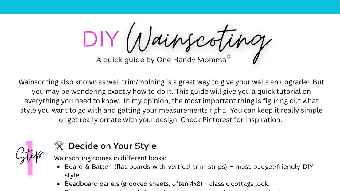 DIY Wainscoting Guide
