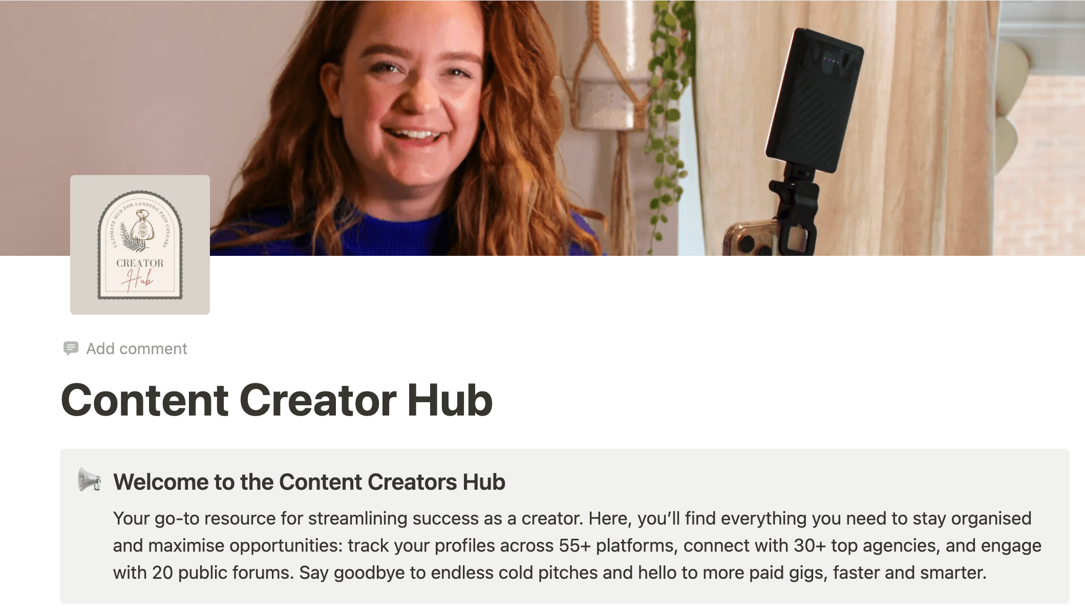Get Access to The Creator Hub!