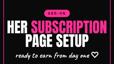 Creator Subscription Page Setup ✨