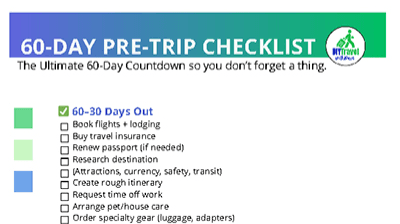 60-Day Pre-Trip Checklist