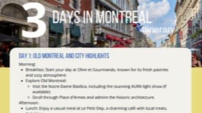 FREE Montreal Weekend Itinerary