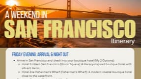 FREE San Francisco Weekend Itinerary