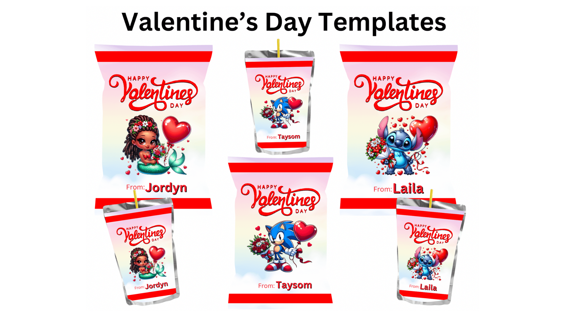 Valentine’s Day Templates Digital Bundle