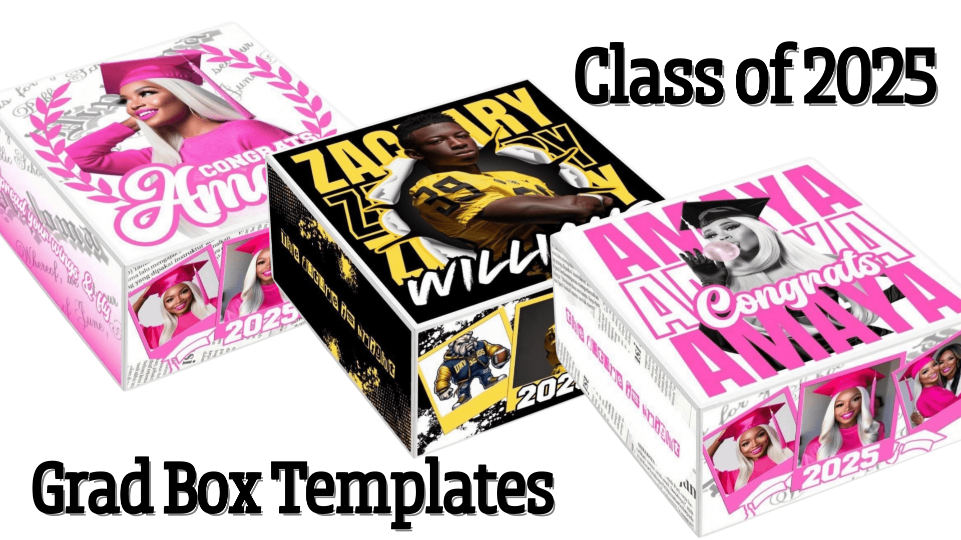 Graduation Box Canva Templates
