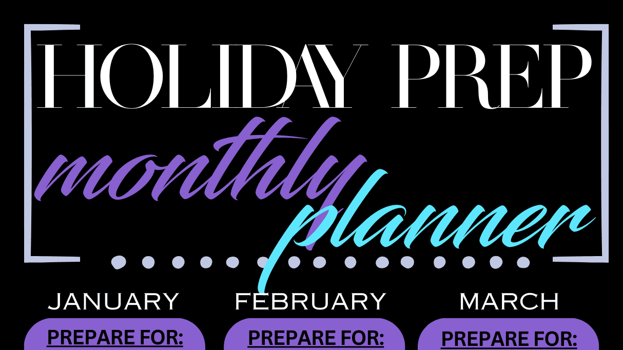 Holiday Prep Monthly Calendar 