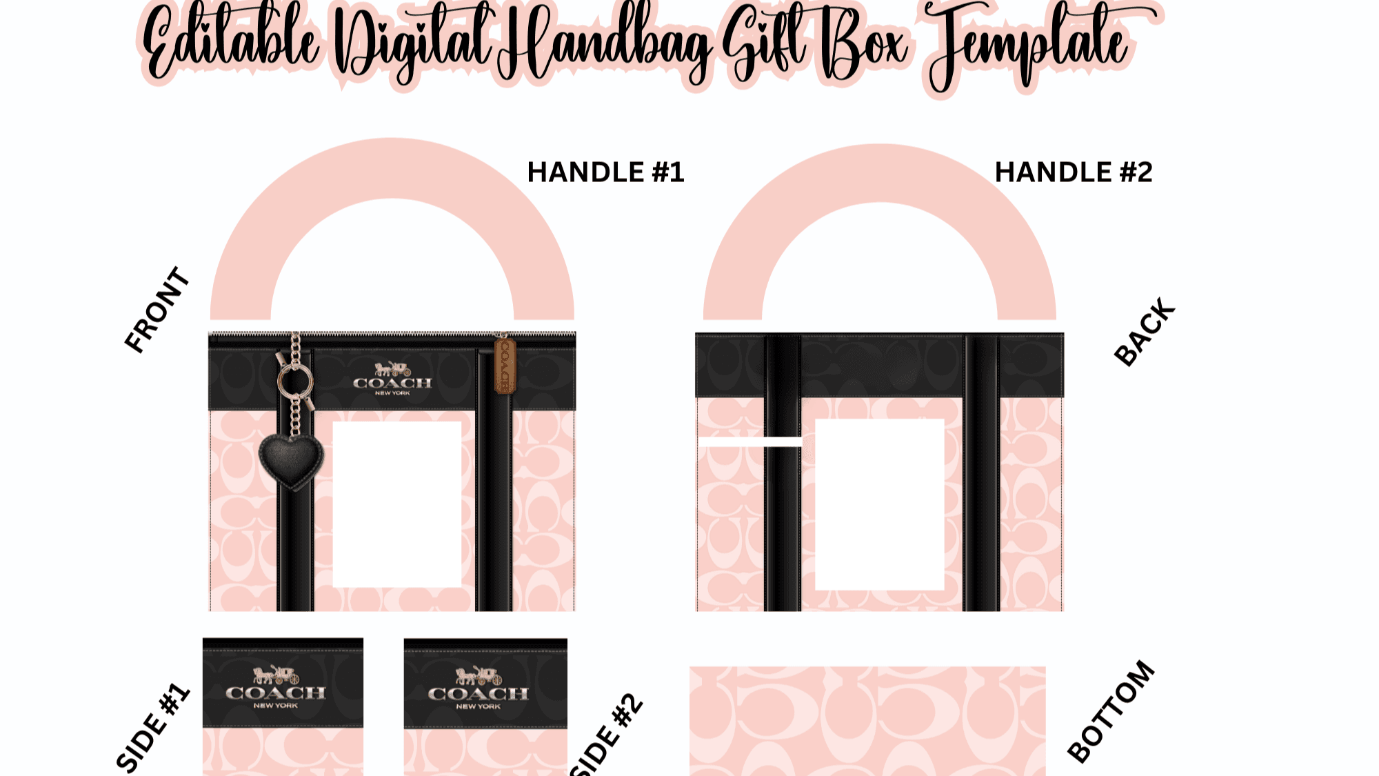 Pink Luxury Handbag Gift Box Template