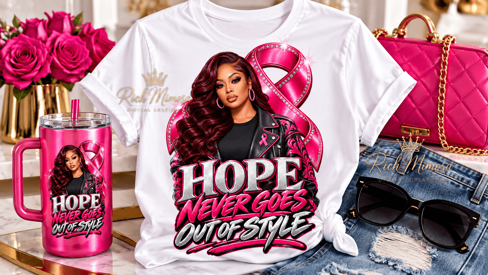 Breast Cancer Awareness Hope PNG PLR Resell Rights