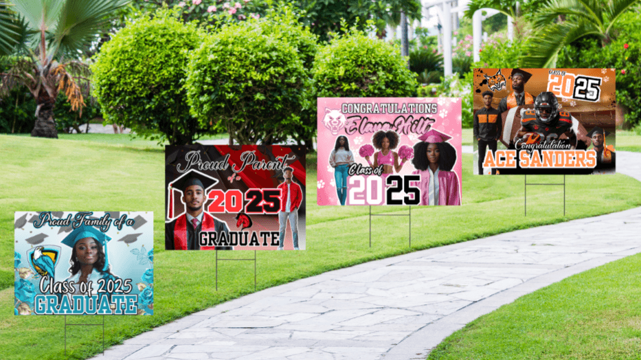 Editable 4pc Grad Yard Sign Bundle