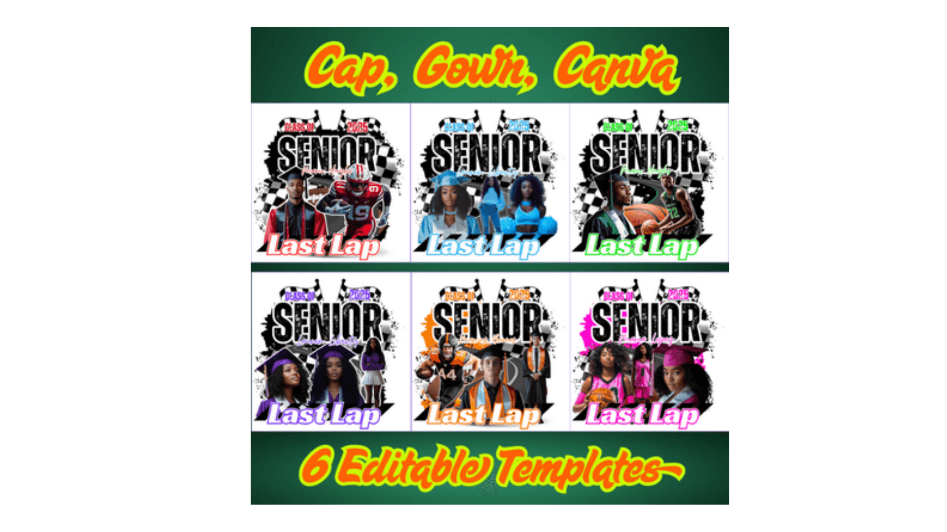 Editable 6-pc Grad Template Bundle