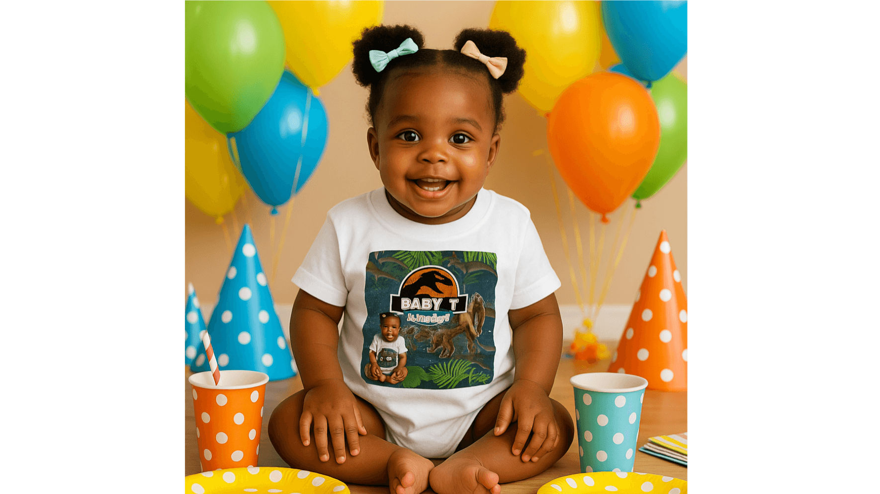 Editable Jungle Dinosaur T-Shirt Template