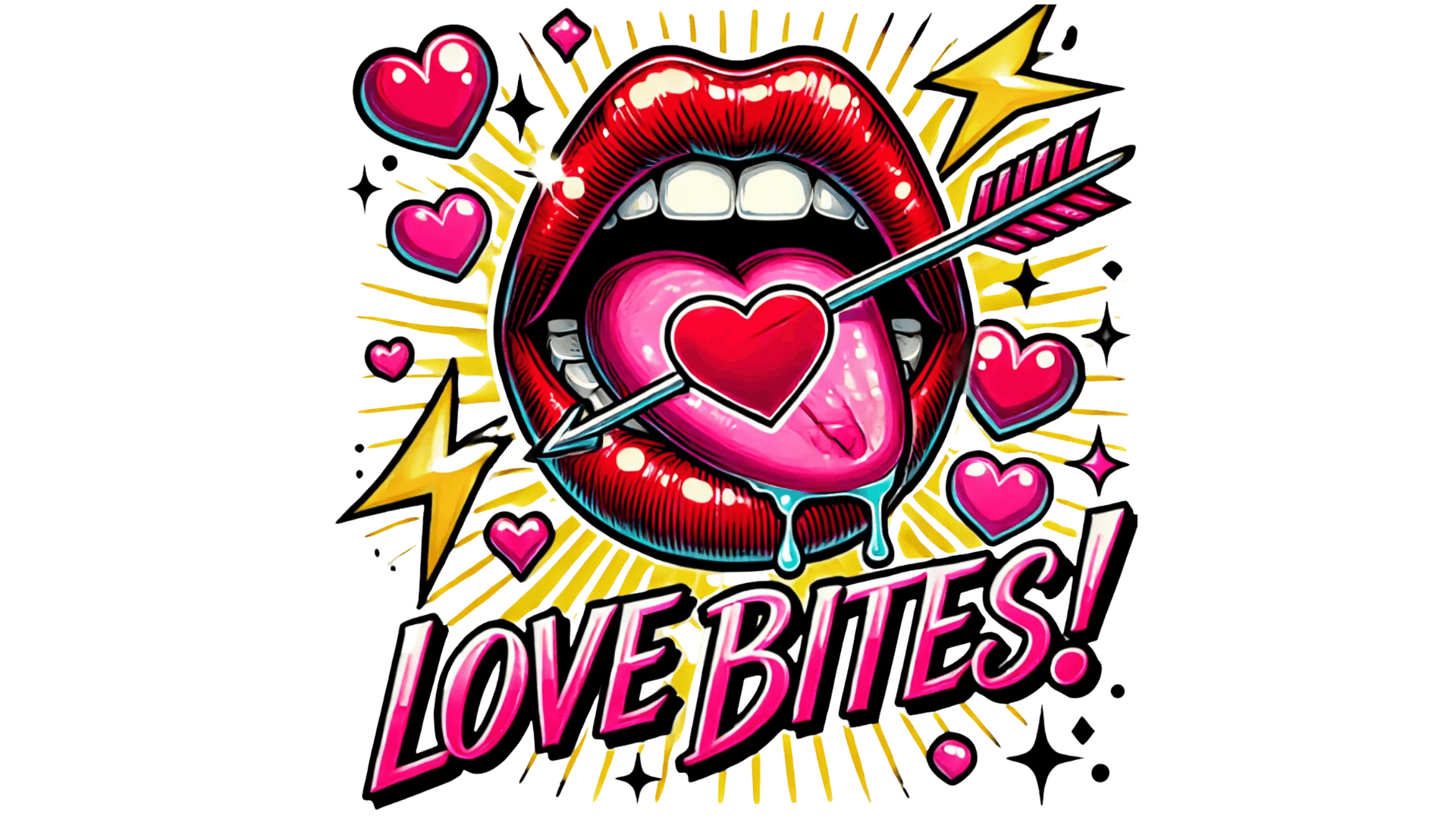  ✨Bite Into Love PNG - Valentine’s Day Design ✨