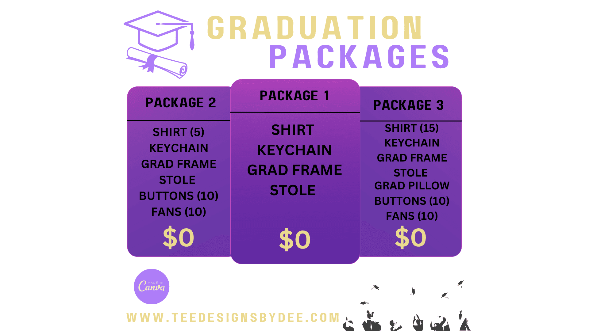 Editable Graduation Price Package Template 