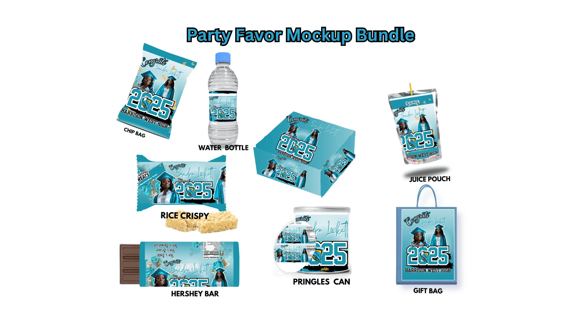 Editable Graduation Party Favor Template Bundle 