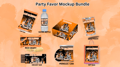 Editable 8pc Grad Party Favor Bundle - Orange