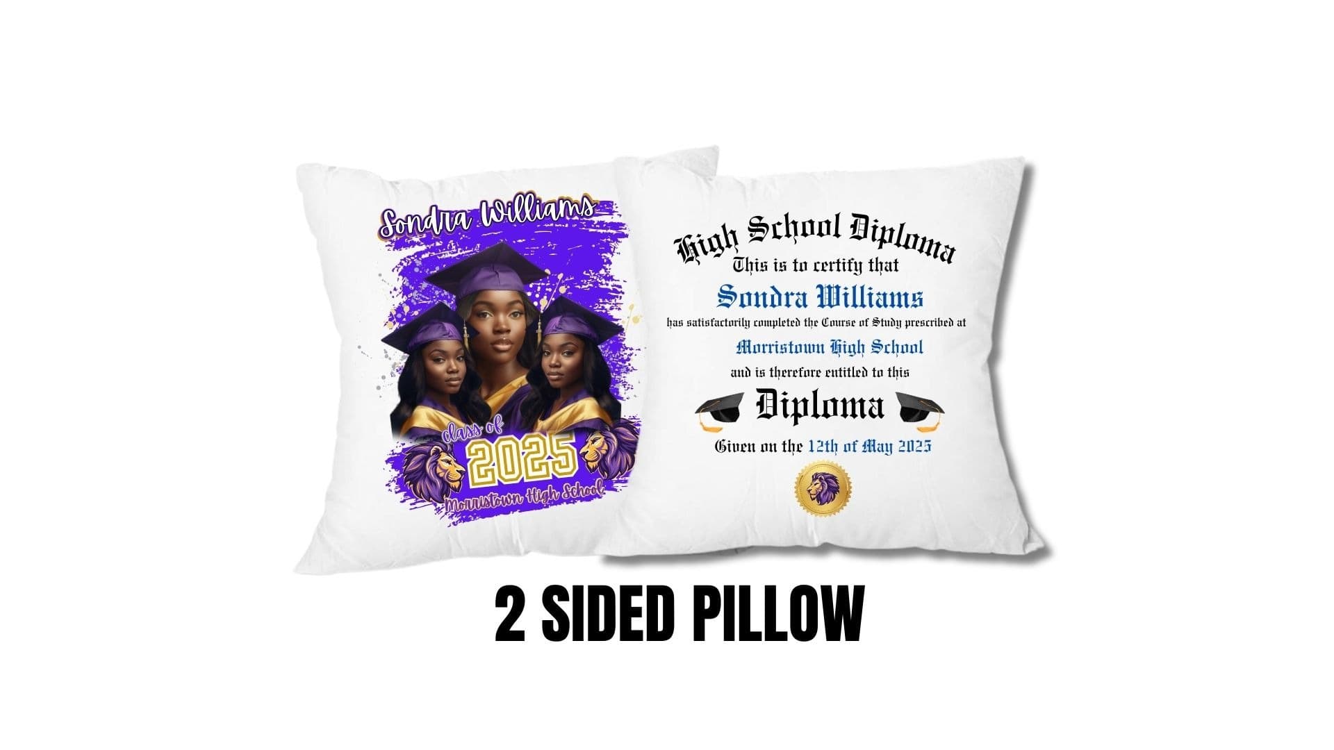 Graduation Pillow Editable Template