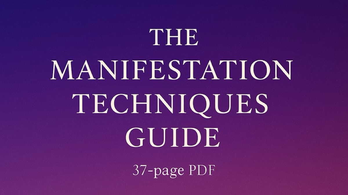 Get The Manifestation Techniques Guide now 