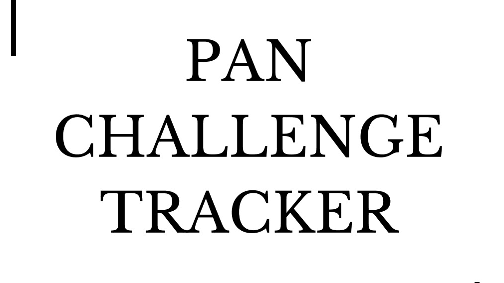 Pan challenge tracker