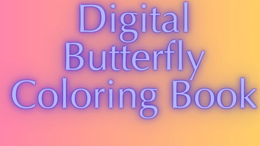 Digital Coloring Book - Butterflies 
