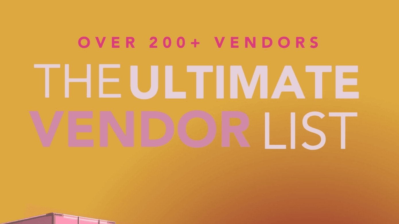 Get The Ultimate Vendor List 