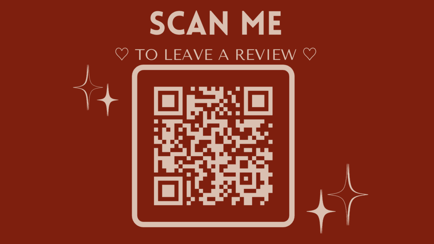 QR REVIEW CODE CARD TEMPLATE