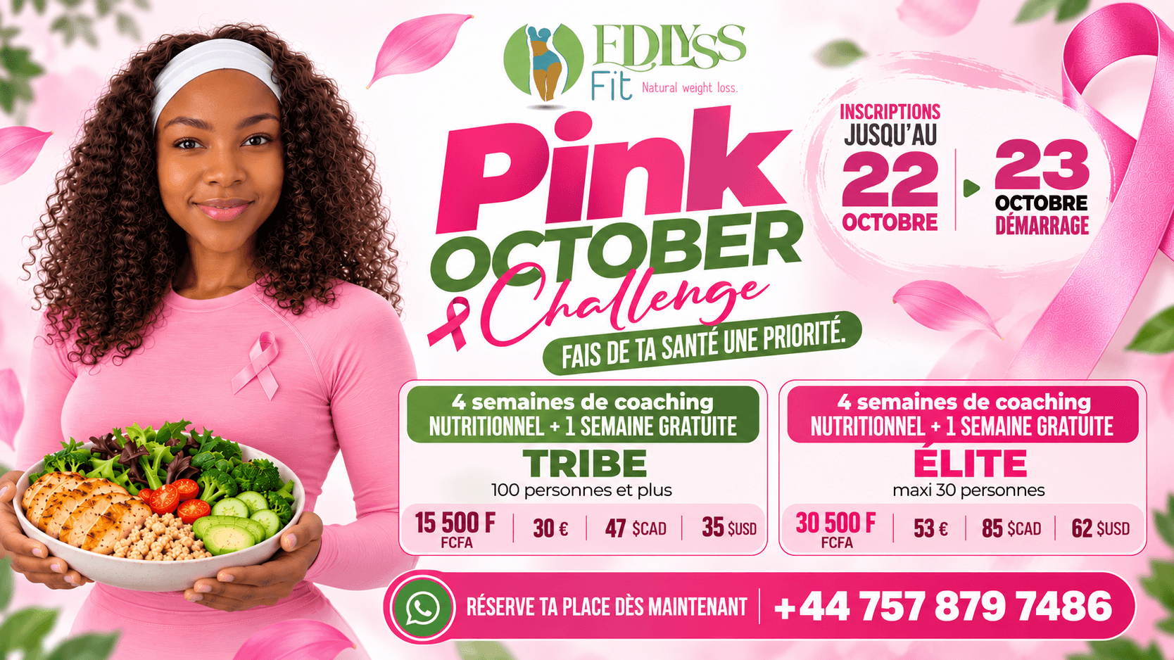 PINK OCTOBER CHALLENGE - TRIBE (4 weeks + 1)