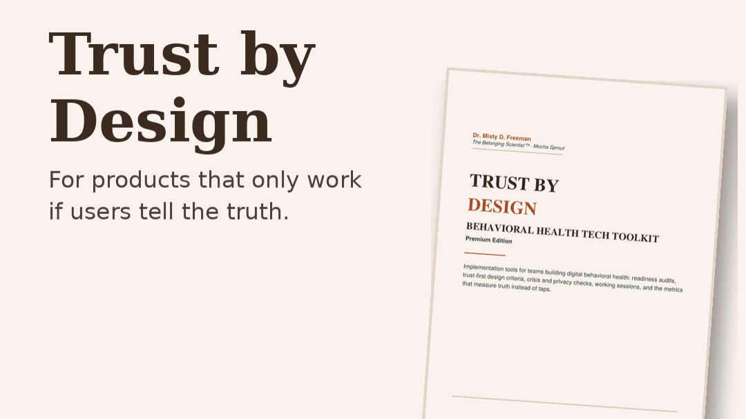 Trust by Design: Behavioral Health Tech Toolkit