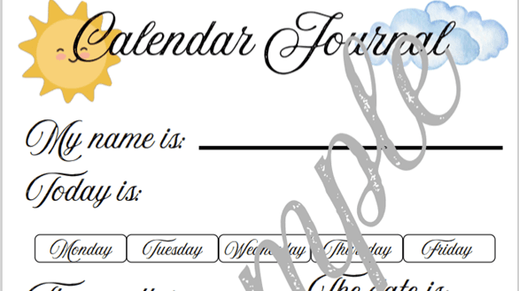 Calendar Journal for daily use