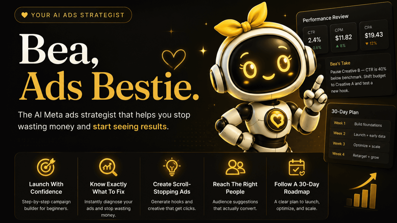 Meet Bea. Your AI Ads Bestie.